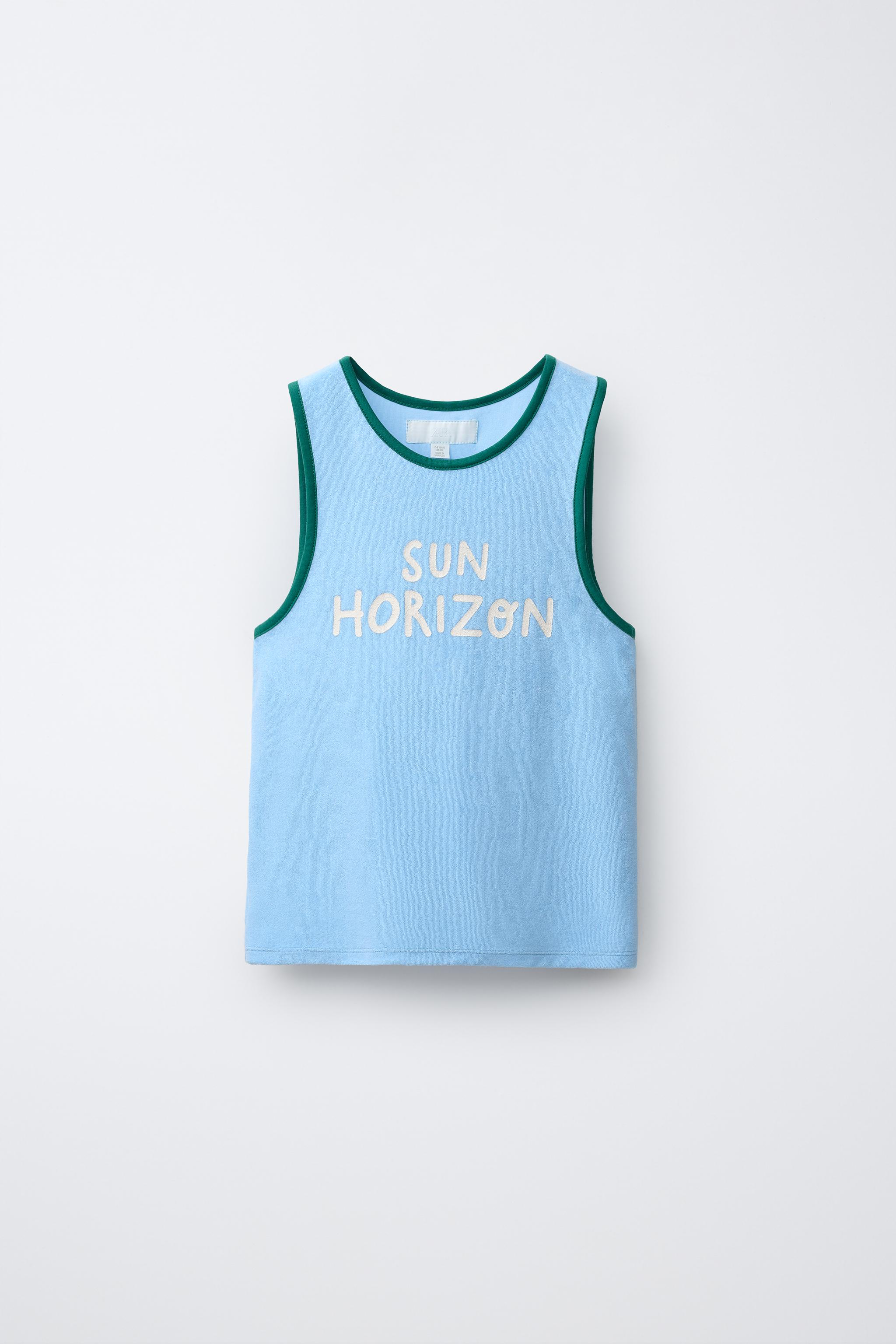 TERRYCLOTH TEXT T-SHIRT